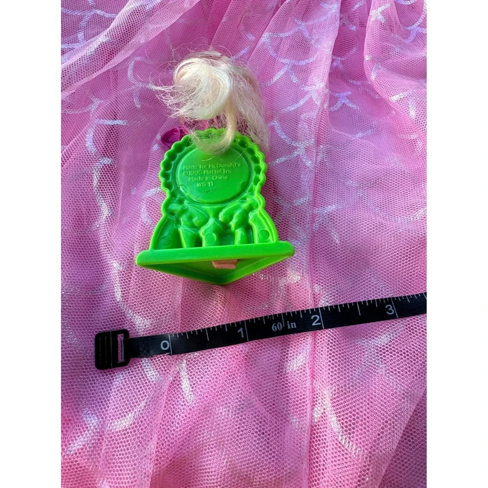 Vintage 1995 Mattel Barbie McDonalds Happy Meal Figure Purple Dress Vanity WS 11